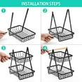 thumbnail image 3 of Fruit Baskets Decorative Metal Tiered Fruit Basket 2 Tier Metal Fruit Basket Removable Fruit Rack Baskets, 3 of 3