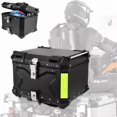 thumbnail image 6 of Mescukay 65L Motorcycle Top Case, Waterproof Aluminum Motorcycle Trunk Tour Tail Box with Anti-Theft Lock System, Reflective Strips Design for Helmet Luggage, 6 of 7