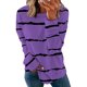thumbnail image 1 of ICHUANYI Liquidación Mujeres Manga Larga Camisas Casuales Impresión Cuello Redondo Sudadera Jersey Suelto Túnica Tops ICHUANYI WER202308251687, 1 of 6