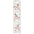 thumbnail image 2 of SAFAVIEH Carousel Kids Dalach Unicorn Runner Rug, Ivory Gray/Pink, 2' x 8', 2 of 11