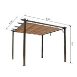 Outsunny 10’ x 10’ Steel Outdoor Pergola Gazebo Backyard Canopy Cover ...