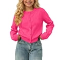 thumbnail image 5 of fatyb Kids Cardigan for Boys Girls Thin School Uniform Long Sleeve Casual Knitted Button down Sweater, 5 of 7