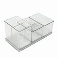 thumbnail image 5 of ZYLER- 4 Piece Clear Desktop Organizer Storage System Modular Office Supply Bins New, 5 of 6