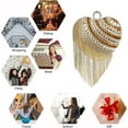 thumbnail image 7 of Evening Bags for Women Heart-Shaped Tassel Clutch Purse Rhinestone Crossbody Shoulder Bags Handbag, 7 of 7