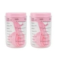 thumbnail image 1 of KAKOWELY 14 Pcs/2 Set Plastic Measuring Spoons And Cups Kitchen Cups Spoons Baking Cooking Tools (Pink),5.31"X3.15"X3.15", 1 of 5