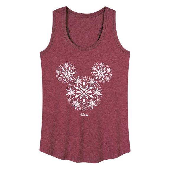 Disney - Mickey Ears Snowflakes - Women's Racerback Graphic Tank