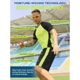 thumbnail image 3 of Essenclo Mens Clothing Sets Tagless Loose Athletic Performance Crew Neck T-Shirt and Short Outfits Size S-3X (4 Piece Set) - Set-1 - 2X, 3 of 7