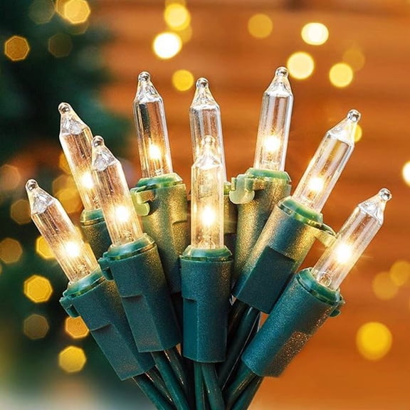 Warm White Christmas Lights Outdoor, 20FT 100 Count Incandescent Christmas Light Indoor, Waterproof Christmas Tree String Lights for Xmas Decorations
