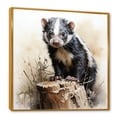 thumbnail image 2 of Designart "Playful Skunk in Black Meadows" Animals Framed Wall Art - Traditional Black Skunk Living Room Framed Canvas Art, 2 of 6