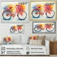 thumbnail image 4 of Designart "Bicycle Harmonious Pedals Painting II" Transportation Floater Framed Wall Decor, 4 of 7