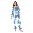 thumbnail image 2 of FORMRS Onesies Pajama for Adults Unisex Hoodie Winter Jumpsuit One Piece Sleepwear, Sizes S-2XL, Blue Plain, 2 of 7