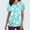B-Light Blue, variant on Kctiaxy Summer Tops for Women Short Sleeve Womens Scrubs Fashion Casual Print Graphic Nursing Womens V Neck T Shirts with Pockets