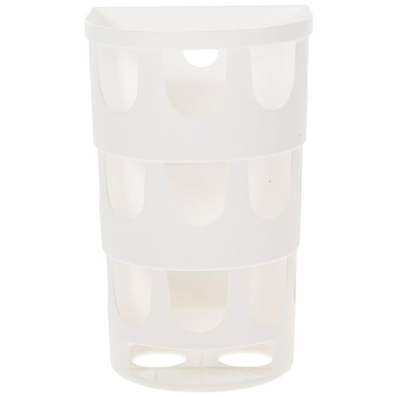 ETHZZLE 1Pc White Large Hole Bag Holder Plastic Bag Storage Organizer Easy Install