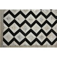 thumbnail image 5 of Nourison  Smithsonian Museum LEA01 Wool Area Rug Black/White 8' x 10' Contains Latex Leather Geometric Handmade 8' x 10' Indoor, 5 of 5