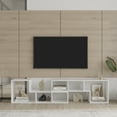 thumbnail image 1 of L-Shaped TV Stand for 55 Inch TV, Sectional Television Table with Storage case and Shelves, 2pcs L Shape Bookcase for Living Room Bedroom, Easy Assembly, White, 1 of 7