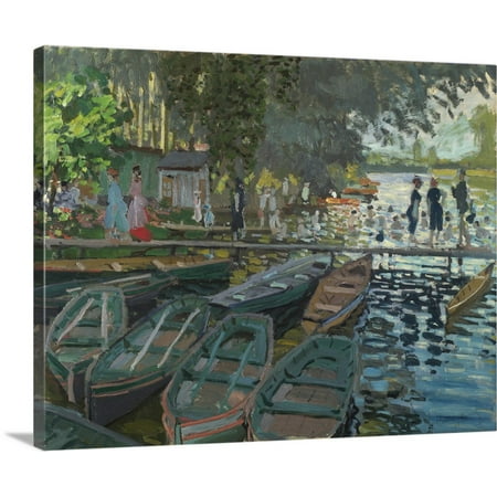 Great BIG Canvas | Claude Monet Premium Thick-Wrap Canvas entitled Bathers at La Grenouillere,