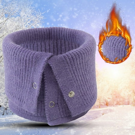 

Neck Warm Mens Wool Bib Womens Scarf Winter Double Thick Knit Ring Unlimited Scarf Warm And Windproof
