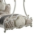 thumbnail image 3 of Benjara Canopy Eastern King Bed with Oversized Crown Top and Molded Trim, Off White, 3 of 4