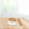 thumbnail image 3 of Creative Gifts 015825 Stainless Steel ULU Knife with Wooden Stand, 3 of 3