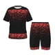 thumbnail image 1 of Balery Red Glitter1 Conjunto de Pijama Infantil de Manga Corta con Estampado – Ropa de Dormir de Algodón Suave-3X-Large, 1 of 6