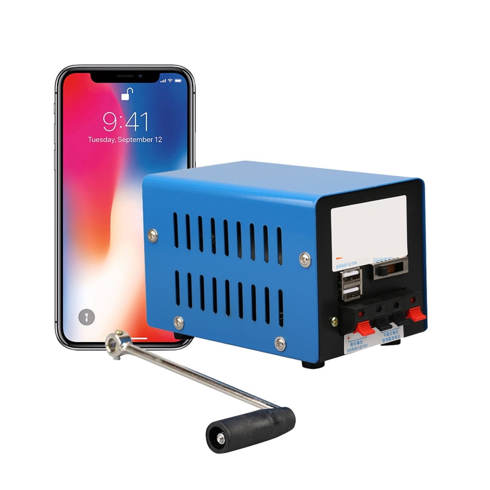 20W Multi-function Portable Manual Crank Generator Outdoor Emergency Hand Crank Powerful Survival Power Supply Camping Kit ,Portable