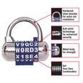 thumbnail image 2 of Master Lock 1534D Password Plus Combination Lock- Hardened Steel Shackle- 3-1/2&amp;quot; Wide- Silver, 2 of 5