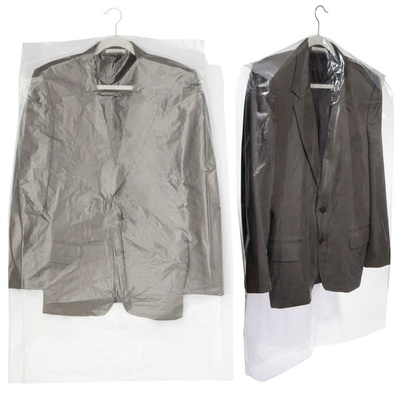 clear plastic garment bags