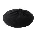thumbnail image 1 of Béret pour Femmes en Laine Française, Bonnet Classique Couleur Unie Automne Hiver, 1 of 7