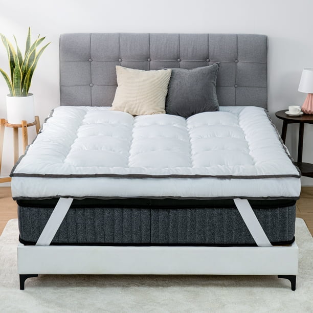 Queen Rose Mattress Topper CaliforniaKing Cooling Plush Pillow Top