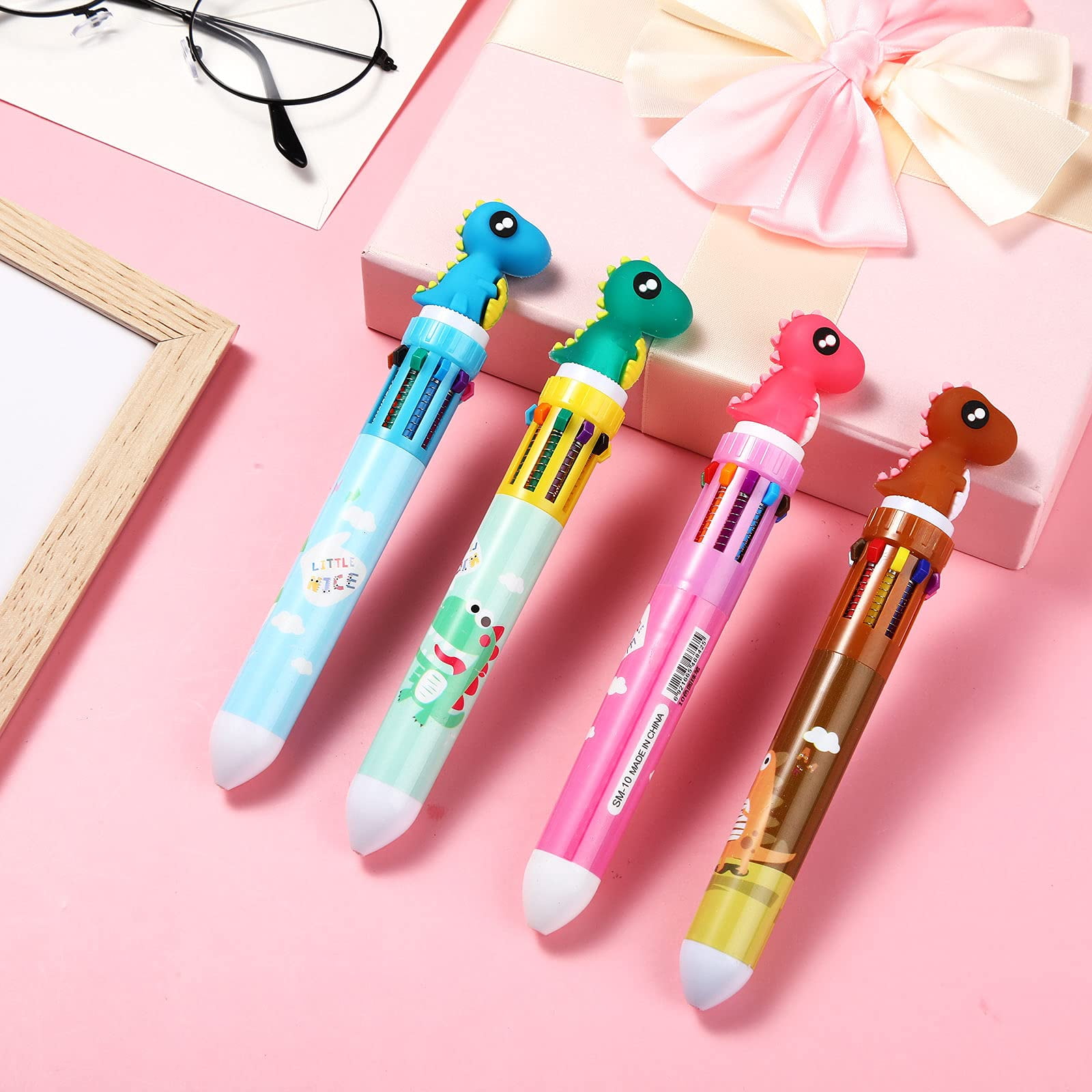 4 Pieces Fun Pens Ballpoint Pen Animal Shaped Design Cartoon Pen Fun Pens  for Kids Office School Supplies 0.7 mm (Unicorn)