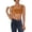 Orange, variant on Danielle Bernstein Womens Cropped Pinstriped Tank Top