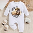 thumbnail image 2 of Gibobby Newborn Baby Fluffy Jumpsuit Contrast Color Botton Down Snowsuit Outwear Fleece Baby Bunting Bodysuit Hooded Romper(Brown,6-9 Months), 2 of 6