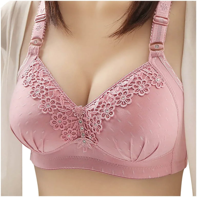IROINNID Women's Bras Push-Up Solid Side Retraction No Steel Ring Lingerie  Strap Type Thin Mould Cup Breathable Underwear 