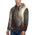 thumbnail image 3 of Kdxio Mystic Fox With Halo Print Mens Casual Hooded Collar Drawstring Hoodies Pullover Sweatshirts Casual Long Sleeve Shirts-4X-Large, 3 of 7