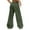 Green*, variant on Women's Casual Sweatpants Wide Leg Low Rise Pants with Drawstring Elastic Waistband Side Pockets Comfortable Everyday Wear Holiday Chic Trousers