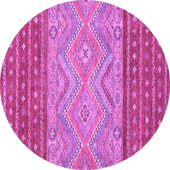 Ahgly Company Indoor Round Southwestern Purple Country Area Rugs, 3' Round