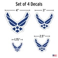 U.S. AIR Force Decals - Set of 4 Vinyl Stickers for Truck or Car ...