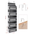 thumbnail image 4 of Upgrade Pocket 2 Pack Over The Door Organizer Storage 5 Shelf Hanging Door Organizers with 10 Large Capacity Pockets Anti Tilt 48 lb Load Behind Door Organizer for Bedroom Bathroom Pantry, 4 of 7