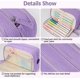 thumbnail image 5 of Large Capacity Pencil Case Pen Bag, Soft Corduroy Pencil Bag with 3 Compartments, Multiple Pockets, Sturdy Zipper, Cute School Supplies Pencil Case Or, 5 of 5