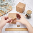 thumbnail image 3 of 12 pc 12pcs Square Kraft Paper Box Gift Box with Sealing Button Design and Coiling Cotton Rope for Gifts Wedding Tea Biscuits Packaging (7x7x7cm/2.8x2.8x2.8inch), 3 of 6