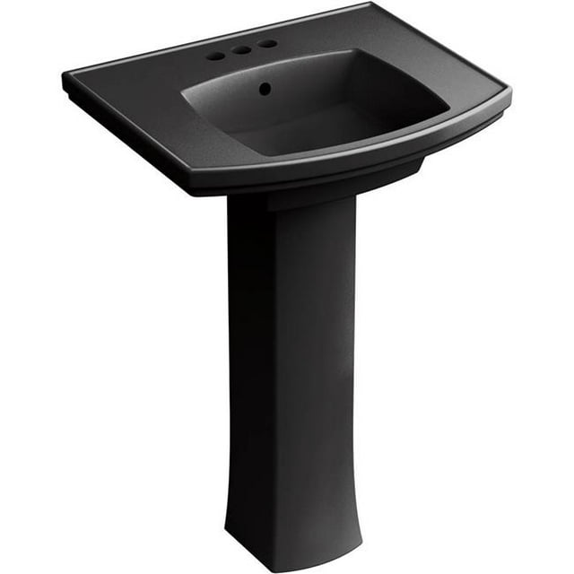 Kohler K2405047 4 in. Kelston Pedestal Bathroom Sink with Centerset Faucet Holes