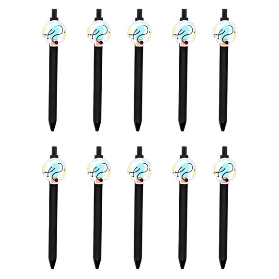 Ywmsfl 10Pcs Nurses Week Theme Ballpoint Pens Refillable Ballpoint Pen 1.0mm Black Inks