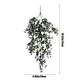 thumbnail image 3 of 2-Pack Artificial Hanging Plants | 29.5-inch Fake Ivy Vines with Flowers | Indoor Outdoor Wall Basket Decor for Garden Balcony Porch Wedding Cottagecore, 3 of 6