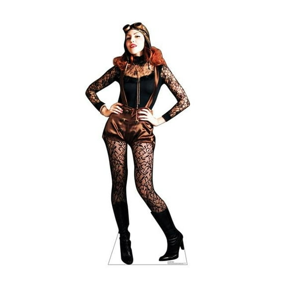 68 x 29 in. Steampunk Woman Cardboard Cutout