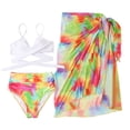 thumbnail image 4 of Bikini sexy para mujer Conjunto sólido Traje de baño Sujetador relleno de tres piezas Traje de baño Ropa de playa Capa Fridja  nalpqowj51705, 4 of 9