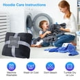 thumbnail image 5 of Qoosea Wearable Blanket Hoodie Oversized Sherpa Wearable Blanket Warm Fuzzy Sweatshirt with Gaint Pocket Giant Blanket for Adult Men Women Teens Girls Boys Grey, 5 of 6
