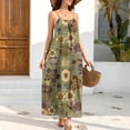 thumbnail image 7 of Yievot Backless Floral Dresses for Women Summer Beach Vacation Cami Dress Sleeveless Long Sundress, 7 of 7