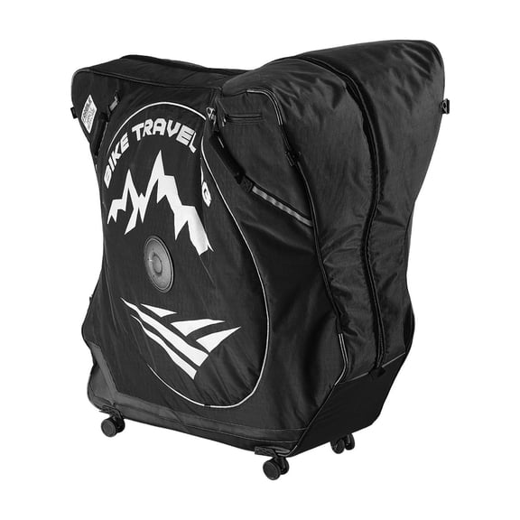 KFFKFF Bike Travel Bag, Road Bicycle Storage Case with TSA Lock & Dual Zipper, Black Carrying Bag for Wheelbase 37-42 in, Suitable for Air Travel, Outdoor Use, Car, Train, and Subway Transport