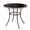 Black-Round, variant on AVAWING Outdoor Round Patio Desk, Wicker Dining Table with Umbrella Hole, Black