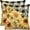 Sunflower, variant on Sunflower Pillow Covers 18x18 Set of 2 Yellow Floral Butterfly Spring Summer Buffalo Plaid Outdoor Decorative Throw Pillows Farmhouse Pillowcases Linen Cushion Case Decor for Home Sofa Couch Bed